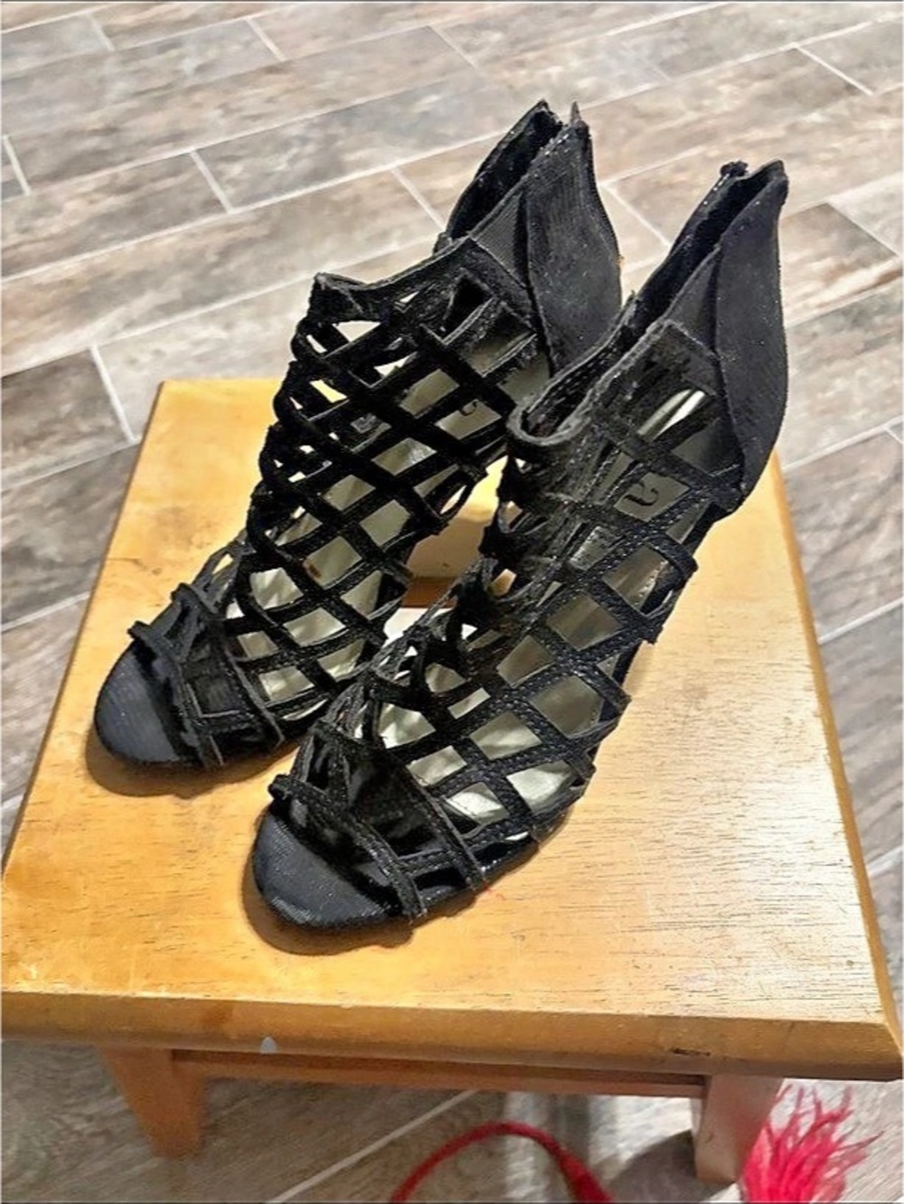 Black Cage Heels